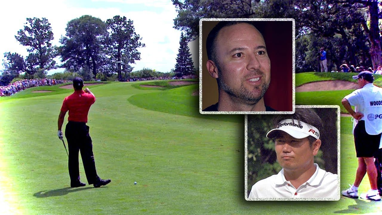 Y.E. Yang Tells Rules Official that Tiger Woods is the Slow Player, not Him | 2009 PGA Championship