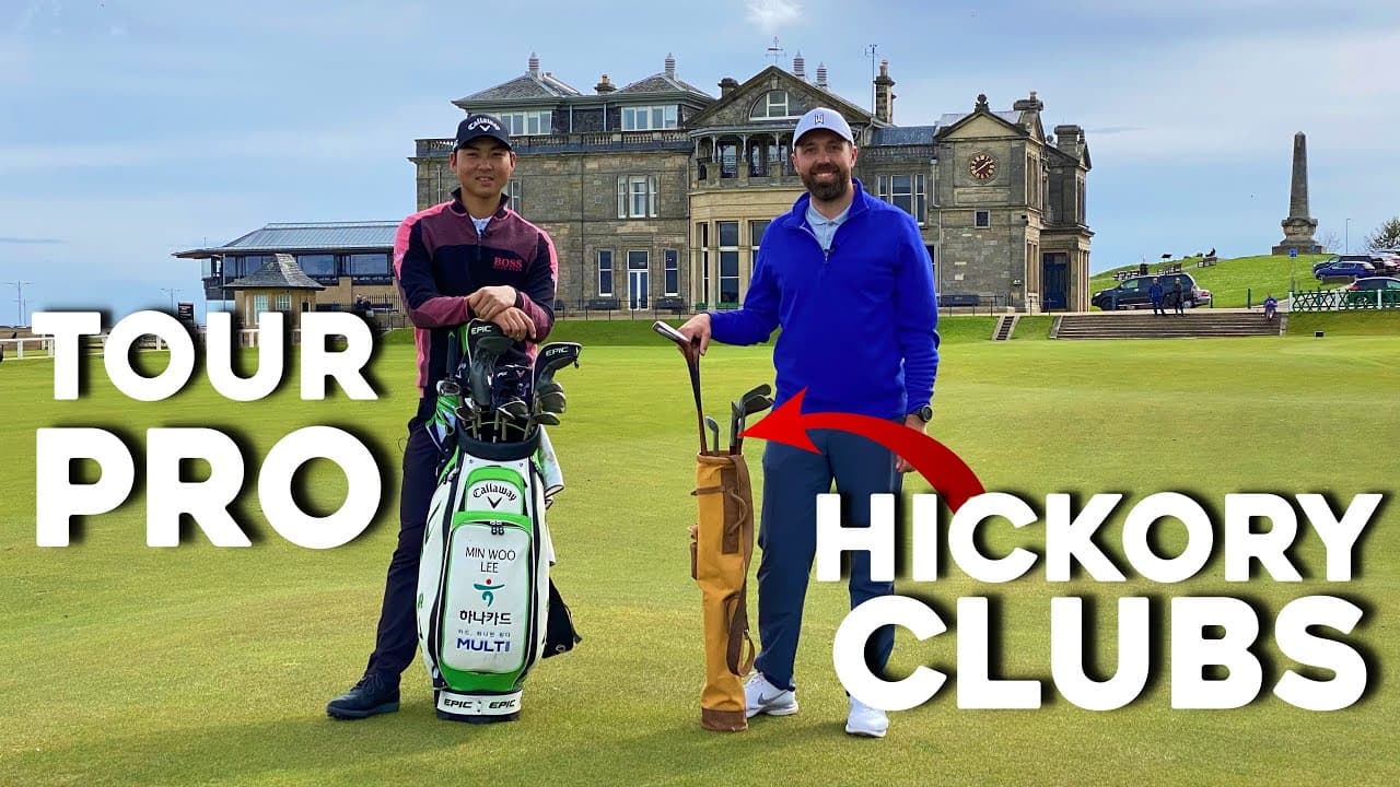 Playing St Andrews BACKWARDS using hickory (wooden) golf clubs
