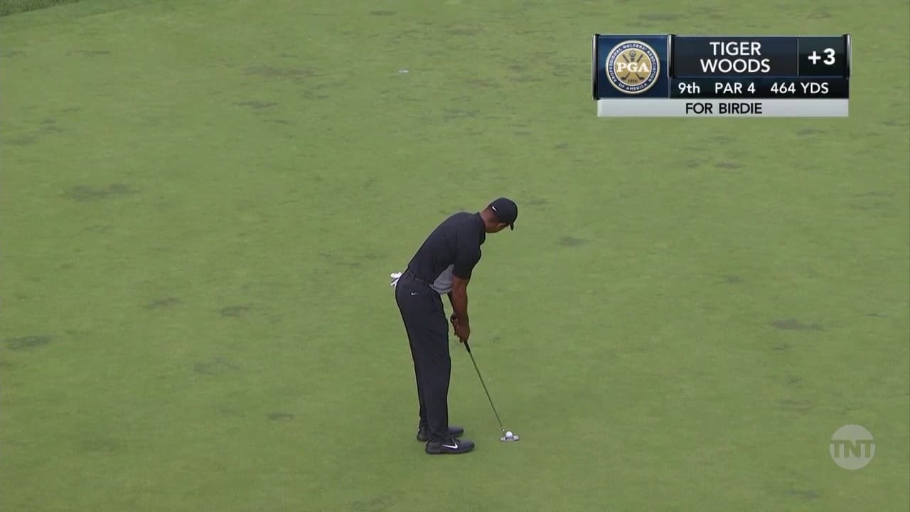 Tiger Woods' Long Birdie Putt Starts Bethpage 'Tiger' Chant | 2019 PGA Championship
