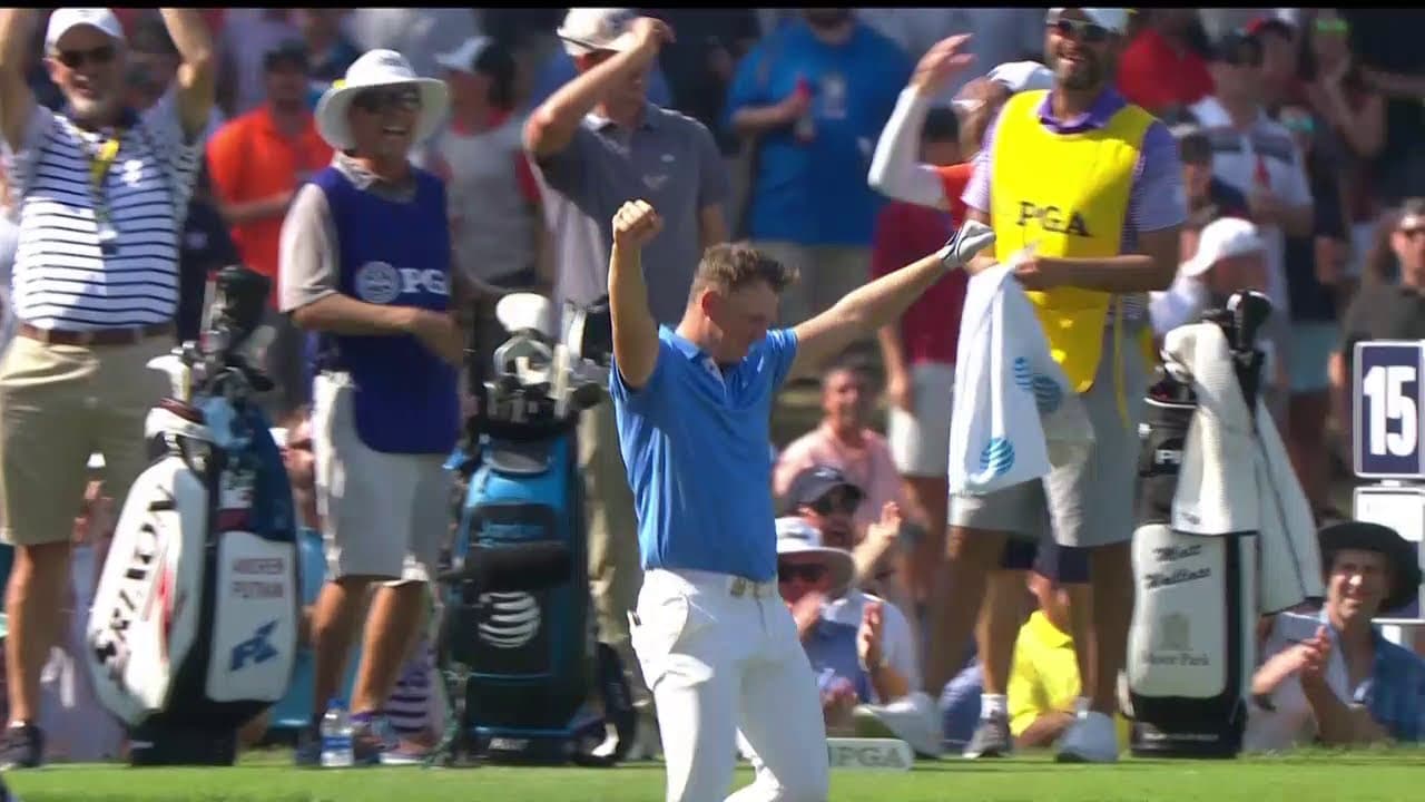 Matt Wallace Sinks Hole-in-One and Then Throws the Ball to a Fan! | 2018 PGA Championship