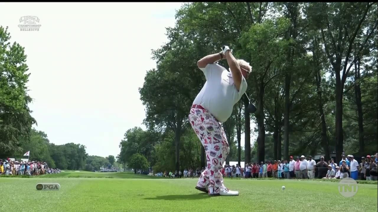 John Daly Rocks St. Louis Cardinals Pants at Bellerive | 2018 PGA Championship