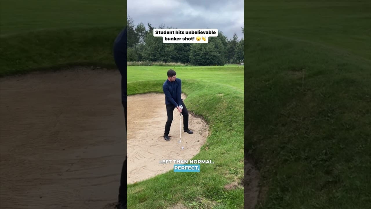 Student Hits UNBELIEVABLE Bunker Shot! #shorts #golf