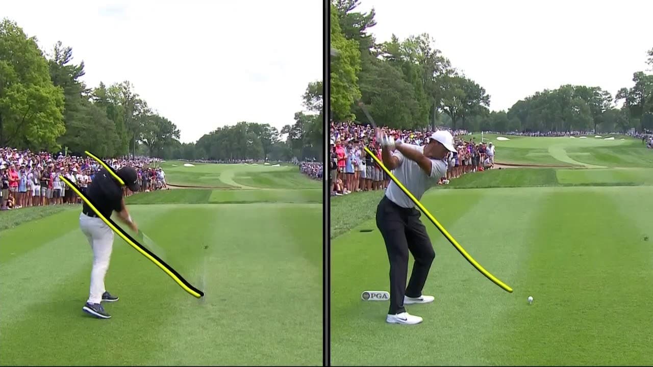 Tiger Woods vs. Rory McIlroy |  Driver Swing Analysis at the 2018 PGA Championship