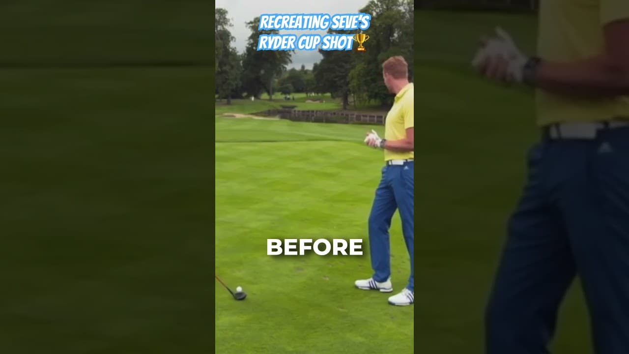 Recreating Seve Ballesteros FAMOUS Ryder Cup Shot🏌️‍♂️🏆⛳️ #shorts #meandmygolf #golf #golfswing